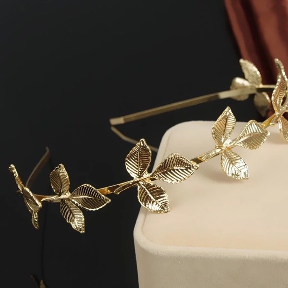 HOST PICK! Gold Leaf Headband for Wedding - Picture 2 of 7